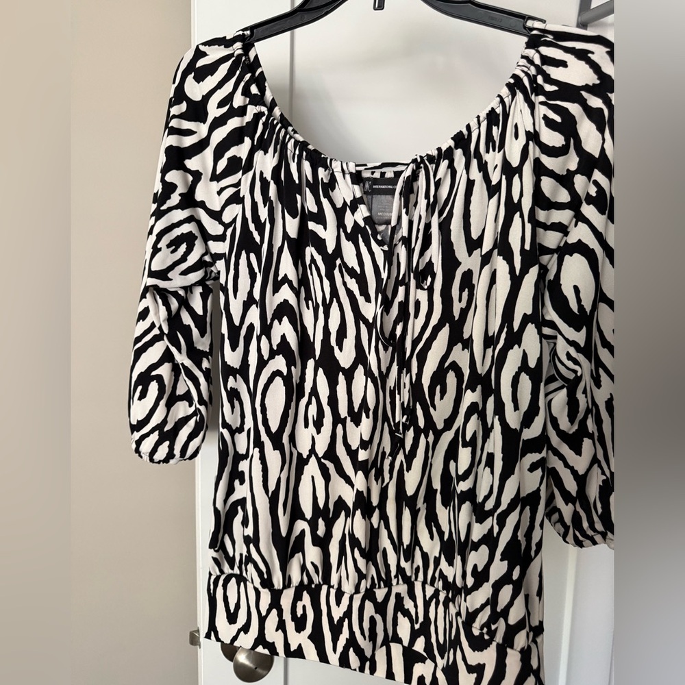 INC Stylish Black and White Women's Top